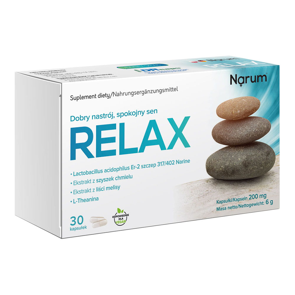 Narum Relax 200 mg auf Basis von Narine, 30 Kapseln