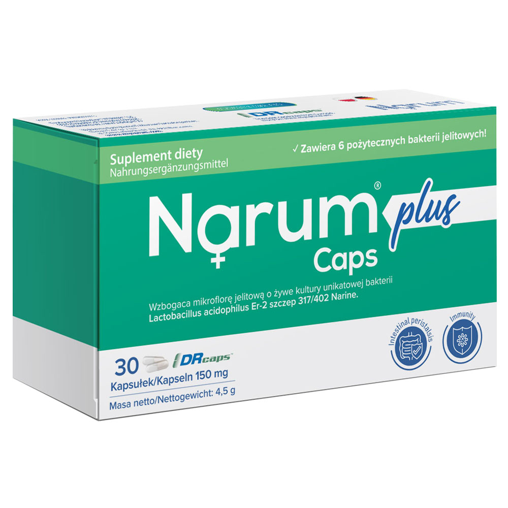 Narum PLUS 150 mg auf Basis von Narine, 30 Kapseln